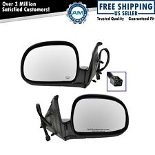 Black Power Heated Folding Side Mirrors Pair Set For 98 Chevy Gmc Pickup Truck