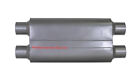 3 Chamber Performance Exhaust Muffler Ceramic Dual 2.5 In Dual 2.5 Out
