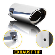 Auto Car Rear Muffler Tip Exhaust Pipe Round Tail Throat Stainless Steel Chrome