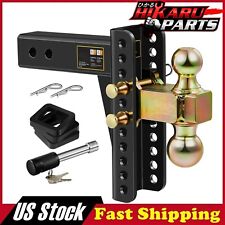 2.5 Trailer Hitch Receiver 8drop Tow Hitch Adjustable Dual Ball Mount 28000 Lb