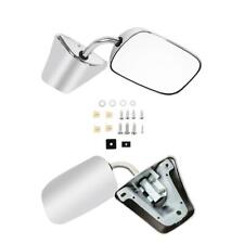 Stainless Steel Chrome Manual Side View Mirrors Lh Rh Pair Set For Chevy Truck