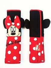 Minnie Mouse Disney Car Accessory Red 2 Pieces Seat Belt Shoulder Pads Covers