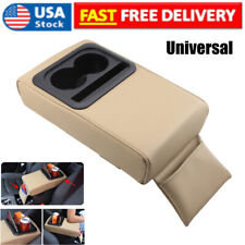 Car Armrest Cover Cushion Pad Center Console Armrest Pad Storage Box Cup Holder