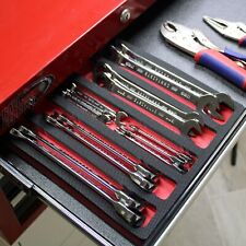 Tool Drawer Organizer Wrench Holder Insert Red And Black Foam Tray 5 Pockets