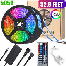 Led Strip Lights 100ft 50ft Music Sync Bluetooth 5050 Rgb Room Light With Remote
