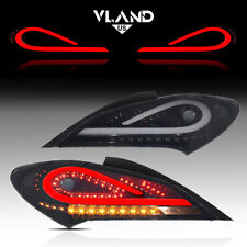 Vland Led Smoked Tail Lights For 2010-2016 Hyundai Genesis Coupe Wsequential