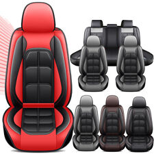 For Toyota Car Seat Cover Full Set Deluxe Faux Leather 5-sits Front Rear Cushion