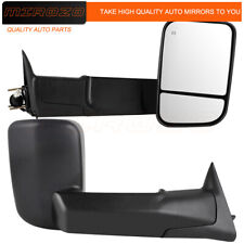 Mirozo Pair Side Tow Mirrors Power Heated For 1998-2001 Dodge Ram 1500 2500 3500