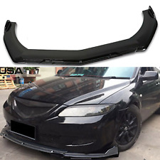 For Mazda 2 3 5 6 Cx-3 Front Bumper Lip Spoiler Splitter Glossy Black Body Kit
