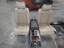 2007-2014 Ford Expedition Tan Leather Front Row Seats Wconsole Driver Passenger