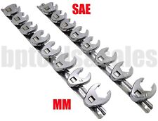 16pc 38 Drive. Sae Metric Flare Nut Crowfoot Wrench Set W Snap-on Snap-off