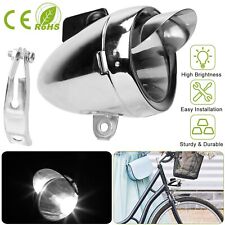 Classical Chrome Vintage Bicycle Bike Led Light Headlight Front Retro Head Lamp