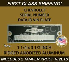 Serial Number Chevy Id Tag Chevrolet Door Data Plate Custom Identification Usa