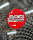 Bbs Red Silver Wheel Center Caps 70mm Emblem 3d Logo 56.24.080 Set 4pcs
