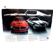1972 73 Pontiac Firebird 2 Page Original Print Ad Vintage