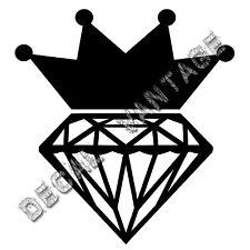 Diamond Crown Vinyl Sticker Decal Flawless - Choose Size Color