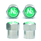 Tire Valve Stem Caps Green N2 Nitrogen Logosealchrome-plated Plastic Tpms 4pcs