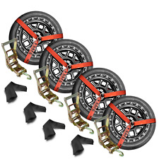 16 Pcs 4 Set 2 X 10 Lasso Wheel Lift Strap Ratchet J Finger Hook For Tow Truck
