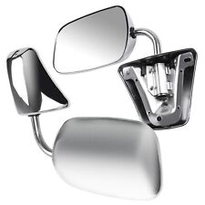 Chrome Manual Fold Side View Mirrors Lh Rh Set For 1973-1986 Chevy Gmc Truck