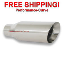 Stainless Steel Exhaust Tip Double Wall 3 Inlet - 4 Outlet - 12 Long
