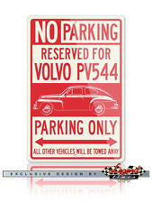 Volvo Pv544 Coupe Reserved Parking Only 8x12 Aluminum Sign - Swedish Car