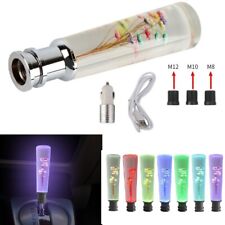 Jdm Clear Real Flower Led Light 7 Changeable Manual Gear Stick Shift Knob 15cm