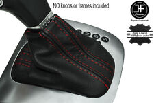 Red Stitch Leather Shift Boot Fits Vw Golf Mk5 V Dsg Automatic 2003-2008