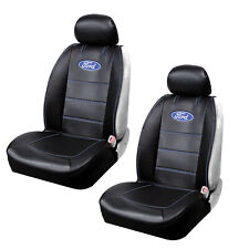 New 2 Seat Covers Set Ford Elite Logo Sideless Car Truck Front