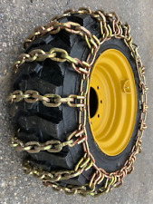Pair Of 2 2-link Tire Chains For 12x16.5 Skid Steer Tires-12-16.5 Tire Chains