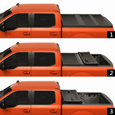 6.4ft 3-fold Truck Bed Soft Tonneau Cover Fit For 02-24 Dodge Ram 1500 2500 3500