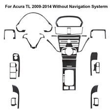 27pcs Carbon Fiber Full Interior Kit Cover Trim Sticker For Acura Tl 2009-2014