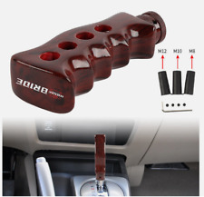 Car Manual Gear Shift Knob Stick Bride Slotted Pistol Grip Wood For Honda Acura