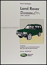 Land Rover Discovery Parts Book Catalog 1990 1991 1992 1993 1994 1995 1996-1998