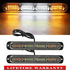 2x Car Led Amber Police Strobe Flash Light Dash Emergency Warning Lamp Kit Set