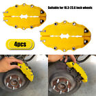 4x Yellow Style Frontrear Car Disc Brake Caliper Covers Parts Brake Accessories