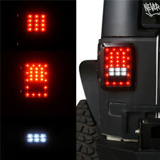 Led Tail Lights Smoked Lens Rear Brake Lamps Assembly For Jeep Wrangler Jk 07-18