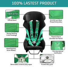New Takata Race 4 Point Snap-on 3 Racing Seat Belt Harness Camlock Green Colour