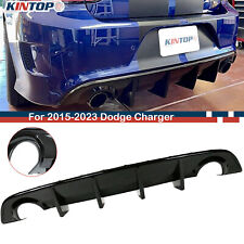 Fits 15-2024 Dodge Charger Srt Gloss Black Oe Style Rear Bumper Valance Diffuser