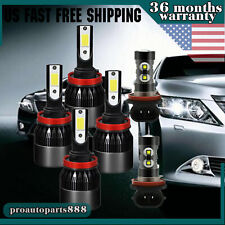 Led Headlight Bulbs Kit High Beamlow Beamfog Light For Toyota Camry 2007-2014