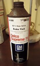 Gm Delco Supreme 11 Brake Fluid Can 1052535 About Half A Can