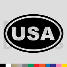Usa Oval Vinyl Die Cut Decal Sticker - United States Of America