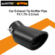 Matte Black Car Exhaust Pipe 62mm Stainless Steel Bend Muffler Tip Tail Throat