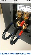 4 Speaker Jumper Cables -2 Pair Audiophile Grade 12 Gauge Ofc Wire 8