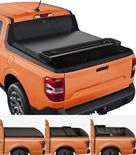 4.6ft Soft Tonneau Cover Tri-fold For 2022 2023 Ford Maverick Truck Bed