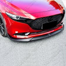 For 2019-2023 Mazda 3 Mazda3 Matt Black Front Bumper Body Kit Spoiler Lip 3pcs