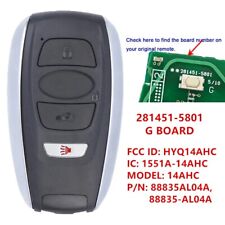 Replacement For 2015-17 Subaru Legacy Outback Remote Key Fob Smart Prox Hyq14ahc