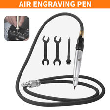 Pneumatic Air Scribe Engraving Pen Pencil Style Lettering Tool Kit With 14ho