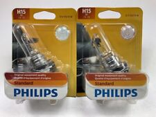 2 Philips H15b1 H15 B1 Standard Halogen Replacement Headlight Light Bulbs