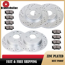 Front Rear Brake Rotors Pads For 2014-19 Nissan Altima Sedan Drilled Slotted Kit