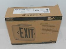 Dual Lite Hubbell Lighting Led Red Exit Sign Emergency Lights Evcurw New Sealed